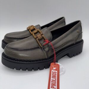 Pikolinos Aviles Loafers Women's Size 7.5 - 8 EU 38 Aloe Green Leather